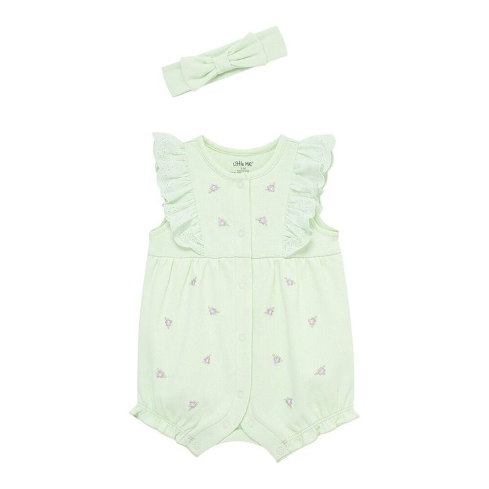 Little Me Violets Romper Headband